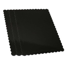 3 Kuchenplatten schwarz, 44,5 x 29,5cm