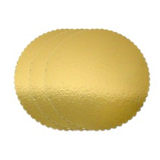 3 Kuchenplatten gold, rund 30cm