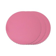 3 Kuchenplatten pink, rund 27cm