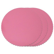 3 Kuchenplatten pink, rund 34cm