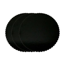 3 Kuchenplatten schwarz, rund 27cm