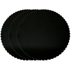 3 Kuchenplatten schwarz, rund 34cm