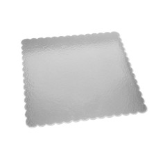 Kuchenplatte silber, 30x30cm