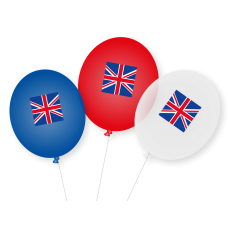 Ballons in Landesfarben – England