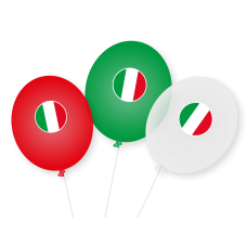 Ballons in Landesfarben – Italien