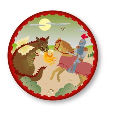 Tortenaufleger - Drache & Ritter