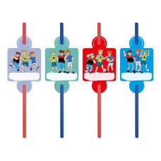 Die drei ??? Kids – Trinkhalme aus Papier mit Namensaufstecker