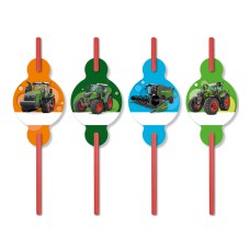 Fendt – Trinkhalme aus Papier mit Namensaufstecker