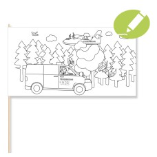 Feuerwehr – Papierflaggen kreativ