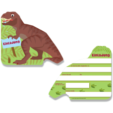 Einladungskarte - Dinosaurier ( T-Rex )