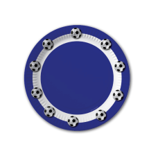 Pappteller - Fußball ( blau )