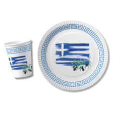 Pappbecher und Teller – Griechenland