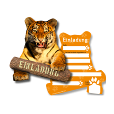 Einladungskarte - Tiger