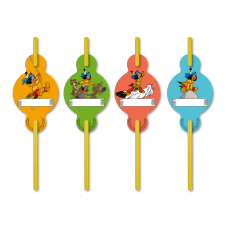 Yakari – Trinkhalme aus Papier mit Namensaufstecker