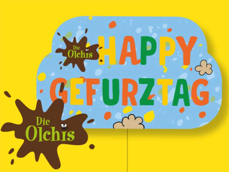 Partyartikel Die Olchis - Beispiel: Happy Gefurztag