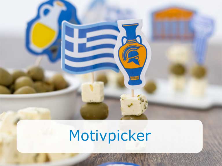 Partyartikel Motivpicker mit Länder-Motiven