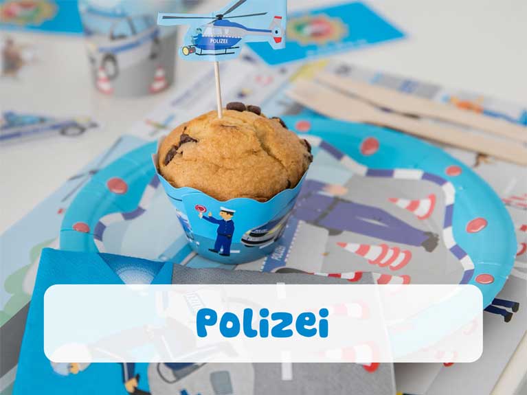 Partyartikel zum Thema Polizei